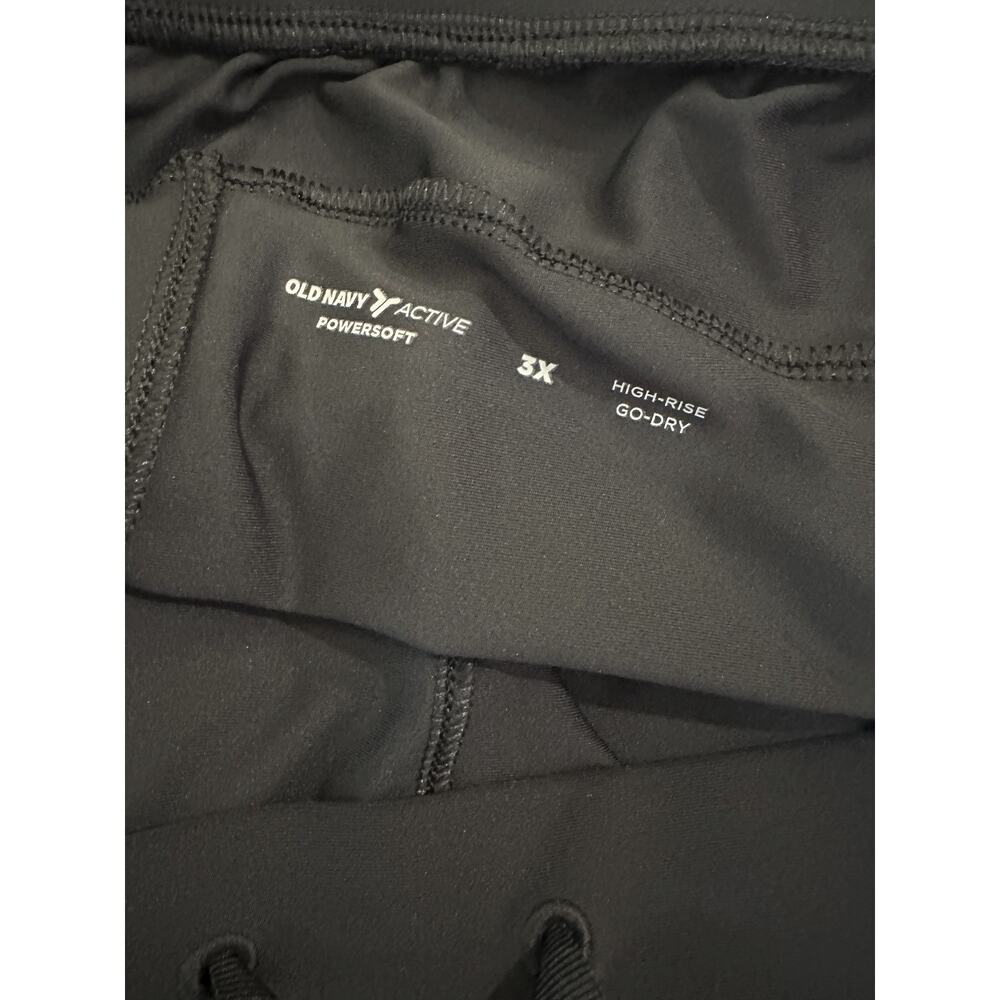 NWT Old Navy High Waisted PowerSoft Shorts Black 3" inseam Women's Plus Size 3X - Picture 4 of 11